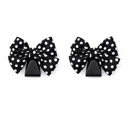 Car Headrest Hooks 2 Pack Seat Back Hanger for Bags and Groceries Heavy Duty Auto Organizer Easy Install Storage Hook for Purse Handbag Shopping Bags Black Polka Dot - color: Black Polka Dot