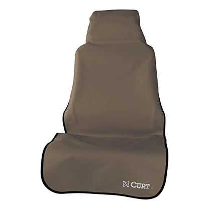 CURT 18502 Seat Defender 58-Inch x 23-Inch Brown Waterproof Universal Bucket Car Seat Cover Protector - color: Brown, size: Bucket Seat