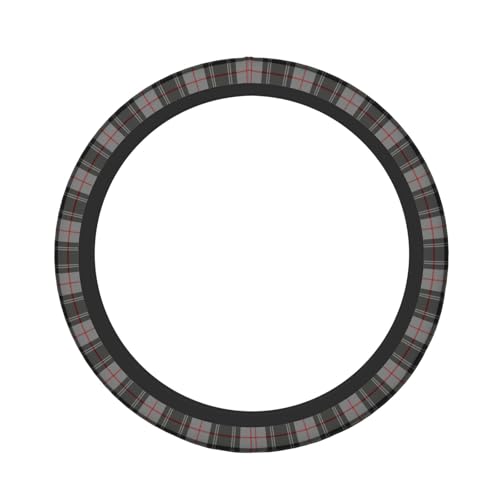 Thickened Elastic Steering Wheel Cover, Gray Plaid Clan Moffat Tartan Ultra, Soft, Breathable, Fit for Cars, SUVs, Trucks, Stylish Comfortable Grip - color: Gray Plaid Clan Moffat Tartan