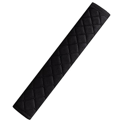HighnessHwoo Extra Long Seatbelt Covers for Adults Kids Women & Men, Soft Car Seat Belt Strap Cushion for Sedan, SUV, Trucks, Shoulder Neck Chest Protector Pads, Auto Accessories, 1pc, Black, 15.5in