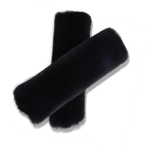 2 Pcs Soft Faux Fur Universal Fit Seat Belt Cover Pad, Seatbelt Cushion, Seatbelt Covers, Seat Belt Covers, Car Seatbelt Cover,Soft Shoulder Seat Belt Pad (Black) - color: Black