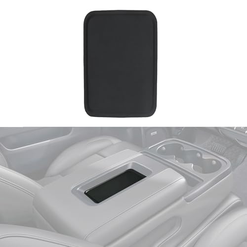 Front Seat Center Console Armrest Liner Mat Compatible with 2014-2019 Chevrolet Chevy Silverado Suburban Tahoe GMC Sierra Yukon XL Replaces 22876379 - color: Black Liner Mat