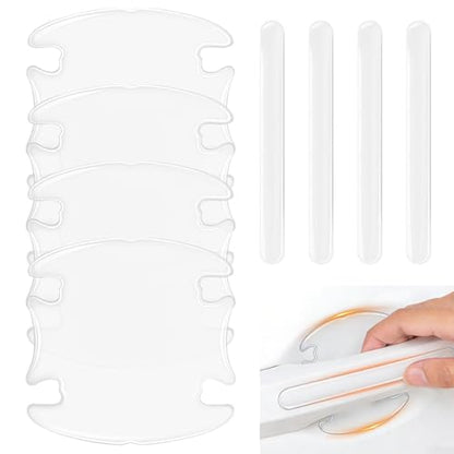 8PCS Car Door Protector, Car Door Handle Protector, Universal Anti-Scratch Guard Stickers, Auto Accessories Rearview Anti-Collision Bumper Trim Guard Sticker Fit for SUVs, Trucks, Sedans