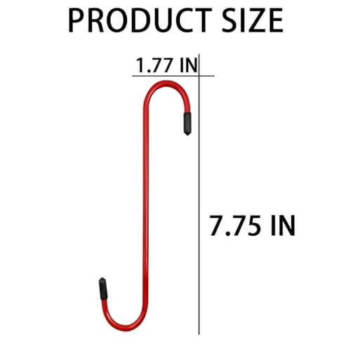 4PCS Car Brake Caliper Hooks, Vehicle Caliper Hangers with Rubber Caps, S-Shaped Automotive Accessories for Braking, Axle, Bearing, Suspension Work for SUV, Truck, RV（Red/4PCS） - color: Red, size: 4PCS