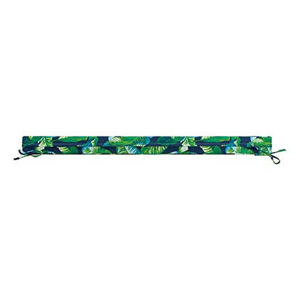 Magpie Fabrics Patio Bench Loveseat Cushion Covers (Replacement Cover only, No Insert!), Waterproof Fade Resistant Swing Cushion Slipcover with Ties(42x18x3 Inch, Green Lagoon Leaves) - color: A Green Lagoon Leaves, size: 42x18x3 Inch (1 Count)