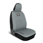 CAT DuraDrive Car Front Seat Cover – (1) pc, Gray Oxford, Heavy Duty Protection, Semi-Universal Fit – Durable Water-Resistant Auto Seat Protector for Truck, SUV, Sedan – Easy Install & Washable - color: Gray 1 Front