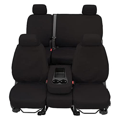 Covercraft Polycotton SeatSaver Custom Seat Covers | Fits 2007-2013 Chevy Silverado/GMC Sierra 1500, 2007-2014 Silverado/Sierra 2500/3500 | 1st Row 40/20/40 Bench Seat, Charcoal