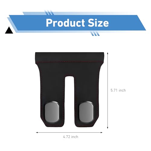 2 PCS Car Co-Pilot Glovebox Hooks, Multifunctional ABS Glove Box Storage Double Hangers, Front Passenger Seat Storage Hooks for Bags, Umbrellas, Purses, Universal for Most Vehicles (Black)