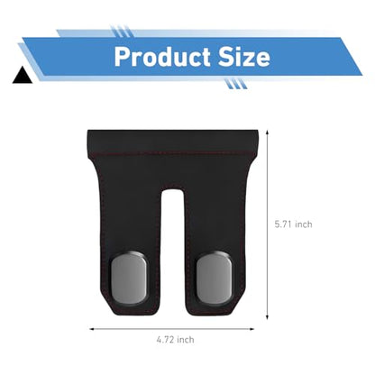 2 PCS Car Co-Pilot Glovebox Hooks, Multifunctional ABS Glove Box Storage Double Hangers, Front Passenger Seat Storage Hooks for Bags, Umbrellas, Purses, Universal for Most Vehicles (Black)