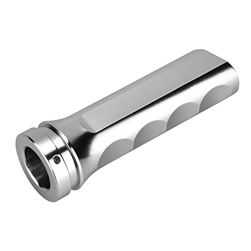 Handbrake Cover, Universal Auto Car Aluminum HandBrake Cover Handle Protector Hand Brake Sleeve Red Brake system modification (Silver)