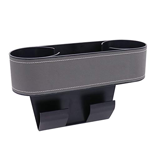 Car Seat Organizer Cup Drink Holders,Multifunctional Gap Filler Storage Box,Insert Organization Helps Reduce Distracted Driving&Holds Phone Mount Mug Bottle Cellphones Coasters Wallet Cards (Gray) - color: UGBD-Gray