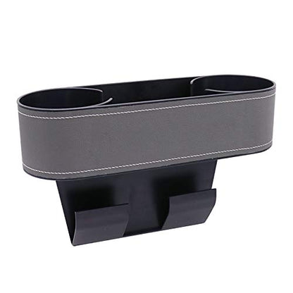 Car Seat Organizer Cup Drink Holders,Multifunctional Gap Filler Storage Box,Insert Organization Helps Reduce Distracted Driving&Holds Phone Mount Mug Bottle Cellphones Coasters Wallet Cards (Gray) - color: UGBD-Gray