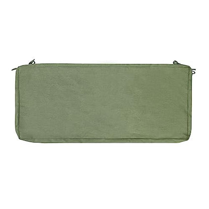 Magpie Fabrics Patio Bench Loveseat Cushion Covers (Replacement Cover only, No Insert!), Waterproof Fade Resistant Swing Cushion Slipcover with Ties(45x18x3 Inch, Green) - color: Green, size: 45x18x3 Inch (1 Count)