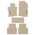 IKON MOTORSPORTS, Floor Mats Compatible with 2008-2012 Honda Accord Sedan 4Door, Latex Rubber Heavy Duty All Weather Season Car Auto Custom Fit Front Rear Carpets Liner 5PC Beige