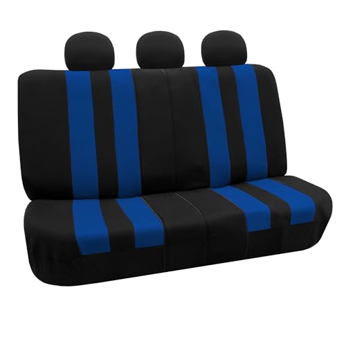 FH Group Striking Striped Car Seat Covers - Universal Fit, Washable Seat Covers for Cars, SUVs, Vans, Sedans, Blue, Rear Set - color: Blue, size: Rear Set