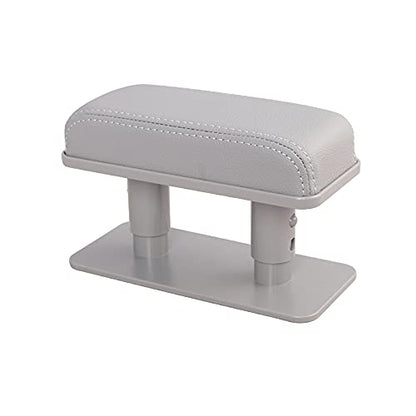 JEYODA Car Armrest Pad, Left Elbow Support, General Leather Booster Pad, Central Armrest Box, Adjustable Armrest (Grey) - color: Grey