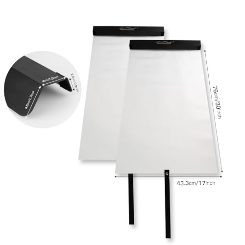 NEWISHTOOL Car Door Panel Cover, 2 Packs Waterproof Guard Protection for Window Film Tint Application, Reusable PET Water Shield Sheets, Black - size: 2-Set