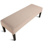 Fuloon Stretch Jacquard Dining Bench Cover - Anti-Dust Removable Bench Slipcover Washable Seat Cushion Protector for Bedroom, Kitchen, Hotel, Banquet (Khaki) - color: Khaki