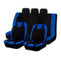 Car Seat Covers Full Set, Polyester Vehicle Front ＆ Rear Bench Seat Protectors with 5 Headrest Covers, Automotive Interior Chair Protection Accessories, Universal Fit (Blue) - color: Blue