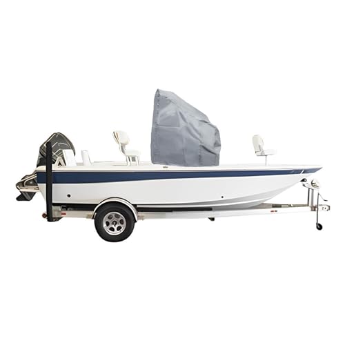 WFLNHB Boat Center Console Cover Heavy Duty 600D Replacement for Carolina Skiff Boston Whaler Excel Bay Pro Wellcraft-Grey