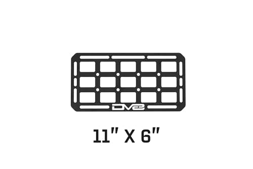 DV8 Offroad Universal Molle Panels | Can Be Mounted Almost Anywhere Including Vehicles, Garages, etc. | Available in 6 Sizes | Universal Mounting for Tools, Recovery Gear, & More (11" x 6") - size: 11" x 6"