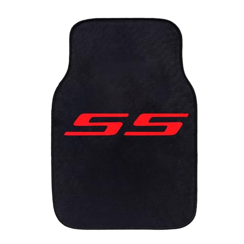 4Pcs Fabric Car Floor Mats,Not PVC,Not Leather Not Rubber Automotive Floor Mats Truck SUV,Durable All-Weather fit Chevy Camaro Floor Mats SS - color: ss