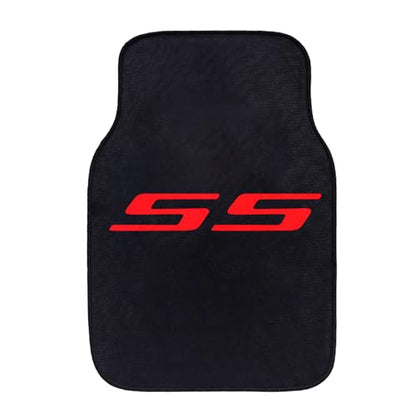 4Pcs Fabric Car Floor Mats,Not PVC,Not Leather Not Rubber Automotive Floor Mats Truck SUV,Durable All-Weather fit Chevy Camaro Floor Mats SS - color: ss