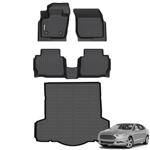 Floor Mats & Cargo Liner Fit for Ford Fusion 2013-2016 & Lincoln MKZ 2013-2016 All Weather Liners Custom Fit Ford Fusion 2013-2016 & Lincoln MKZ Waterproof Durable Easy to Clean Accessories - style: 40|For Ford Fusion/Lincoln MKZ | 2013-2016 | Set