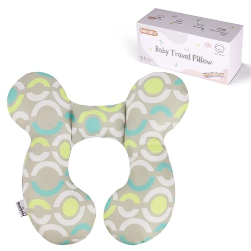 KAKIBLIN Baby Travel Pillow, Upgraded Baby Neck Pillows for Car Seat, Infant Neck Support Pillow for Head and Neck,Newborn Head Support for Car Seat,Pushchair - color: Circle