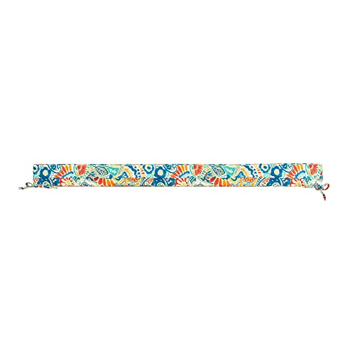 Magpie Fabrics Patio Bench Loveseat Cushion Covers (Replacement Cover only, No Insert!), Waterproof Fade Resistant Swing Cushion Slipcover with Ties(42x18x3 Inch, Paisley Multi) - color: A Paisley Multi, size: 42x18x3 Inch (1 Count)