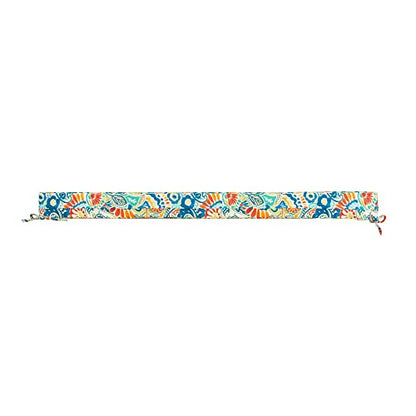 Magpie Fabrics Patio Bench Loveseat Cushion Covers (Replacement Cover only, No Insert!), Waterproof Fade Resistant Swing Cushion Slipcover with Ties(48x18x3 Inch, Paisley Multi) - color: A Paisley Multi, size: 48x18x3 Inch (1 Count)