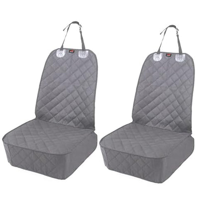 HONEST OUTFITTERS Dog Car Seat Cover 2 Pack, Waterproof Front Seat Car Cover for Cars, Trucks, and Suvs, Pet Front Cover for Cars, Nonslip Dog Seat Cover Grey - color: Grey-2pcs
