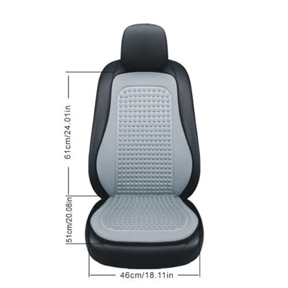 Breathable Cooling Summer Car Seat Cushions Ice Silk Fabric Front Dual-Seat Pads Easy Installation(Red) - color: Red