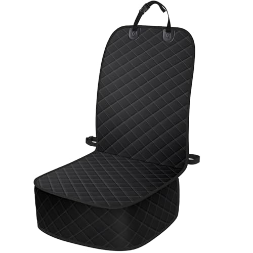 Dog Car Seat Covers, Waterproof Front Seat Cover for Dogs, Scratch-Proof, Nonslip Pet Passenger Seat Cover Protector, Universal Fit for Cars Trucks SUVs, Standard Size, Black - color: Black, size: Standard Size (1 Pack)