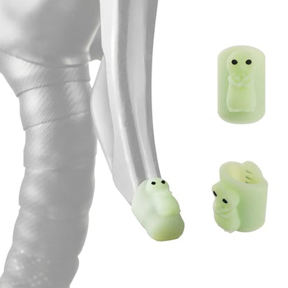 Bone Brake Lever Cover (2 Packs), Bike Brake Lever Protector, Scratch-Resistant & Waterproof Silicone Sleeve Cap, Cute Bicycle Shifter Handle Cover for Kids & Adults - style: Night Glow Alien