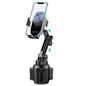 Miracase Cup Phone Holder for Car, [Upgraded Version] Adjustable Long Neck Car Cup Holder Phone Mount Cradle Friendly Compatible with iPhone Samsung Google and All Smartphones, Silver - color: Silver