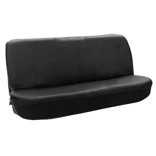 Leather Bench Truck Seat Cover, Front Full Size Universal PU Synthetic Truck Seat Cover Deluxe Front Bench Seat Synthetic Leather Cover Fit for Chevy/Ford/Dodge etc. (Black) - color: Black