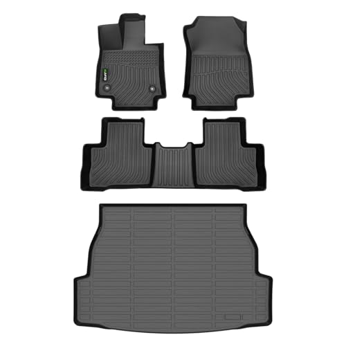 All Weather Car Floor Mats & Cargo Liner for RAV4 Hybrid 2019-2024 2025 Custom Fit Full Set Accessories - Black - style: 6) For RAV4 Hybrid 2019-2025 Set