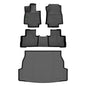 All Weather Car Floor Mats & Cargo Liner for RAV4 Hybrid 2019-2024 2025 Custom Fit Full Set Accessories - Black - style: 6) For RAV4 Hybrid 2019-2025 Set