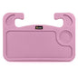 EcoNour 2 in 1 Car Steering Wheel Desk | Steering Wheel Tray for Laptop and Food | Pink Table Tray for Eating with Drinks Holder | Car Accessories - size: Medium-Pink