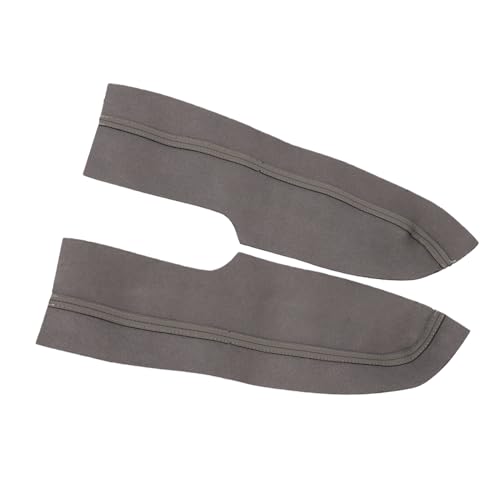 2Pcs / Set Front Door Panel Armrest Cover Protector Microfiber Leather Replacement 2005 to 2011 (Grey)