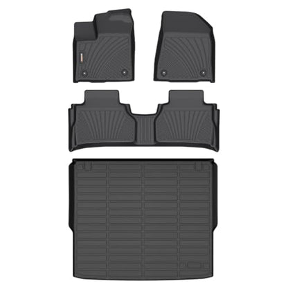 Binmotor-Floor Mats & Cargo Liner for Nissan Murano 2025, 1st & 2nd Row Full Set, TPE Rubber Waterproof Car Mats Heavy Duty Car Floor Liners for Nissan Murano Accessories-Black - style: 1) Car Mats for Nissan Murano (2025)
