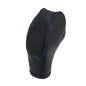 X AUTOHAUX Car Faux Leather Gear Shift Knob Cover Black with Blue Line for Ford Focus 2012-2018 Escape 2013-2019 Fusion 2013-2016 Fiesta Transit Van