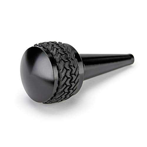 DV8 Offroad Replacement Shift Knob for 2011-2018 Wrangler JK | Automatic Transmission | Billet Aluminum Construction | Rubber Tire Tread Grip