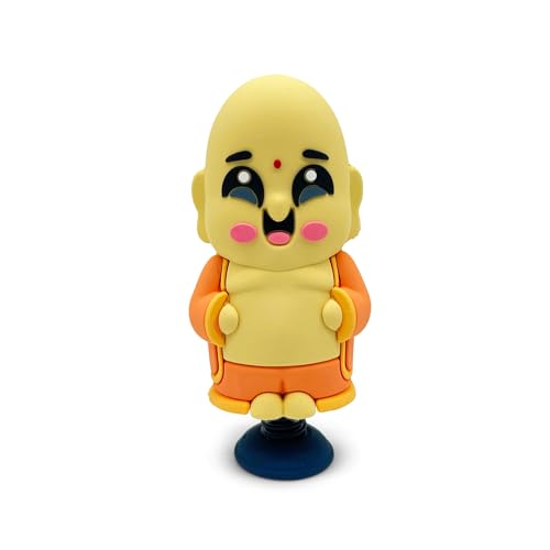 Laughing Buddha Dashboard Dancer – Cute and Joyful Bobblehead with Hilarious Giggle Expression – Good Luck Car Dashboard Toy – Soft Plastic with Adhesive Pad for Cars, Desks & More - style: Buddha Dancer