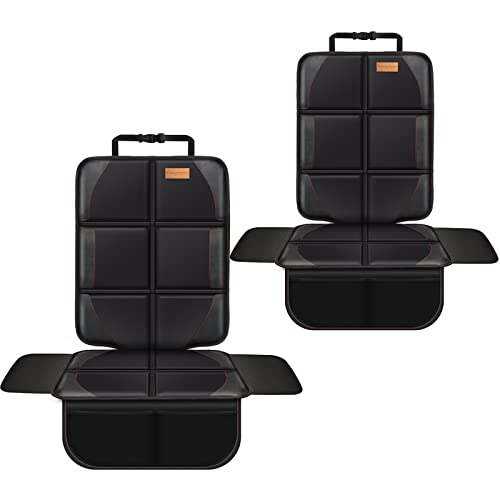 Car Seat Protector, 2 Pack, Thickest Padded 600D Fabric Padding, Waterproof, Durable, Anti Slip Backing, Child Seat Protection, Suitable for Babies, Toddlers, Children