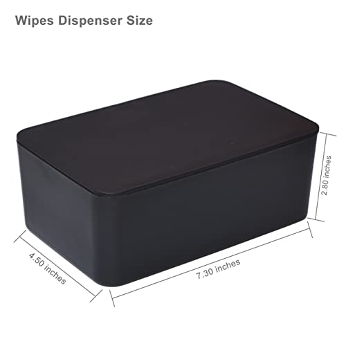 Diaper Wipes Dispenser, Tissue Storage Box Case, Wet Wipe Dispenser Holder with Lid for Home, Office, Cars (Black) - color: Black