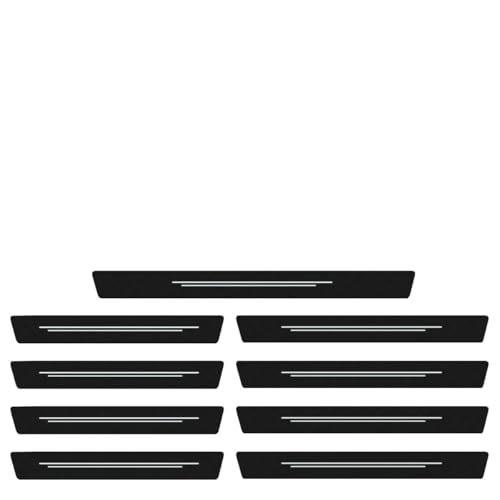 Car Door Sill Protector, Carbon Fiber Anti-Scratch Threshold Strips Stickers, Waterproof Trunk Door Entry Edge Guard, Universal Automotive Exterior Decoration Accessories(White-8PCS)