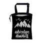 Adventure Awaits Car Garbage Bag Mountain and Bird Hanging Canvas Car Trash Bag Drawstring Car Back Seat Organizer for Car Back Front Seat Console with Adjustable Buckle - color: Adventure Awaits