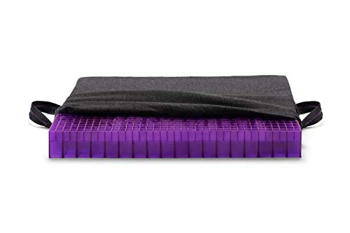 Purple Double Seat Cushion | Pressure Reducing Grid Designed for Ultimate Comfort | Designed for Office Chairs | Made in The USA - size: Double
